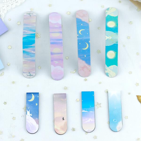 4 Pcs Galaxy Sky Magnetic Bookmarks