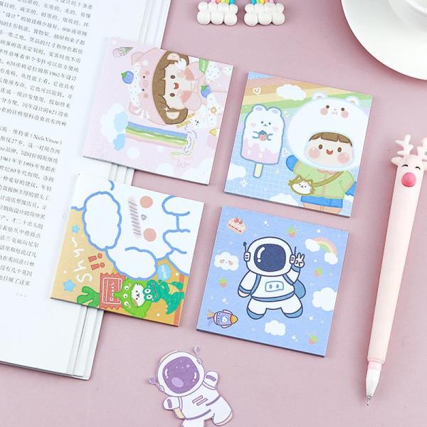 4 Packs Cartoon Bear Sticky Notes