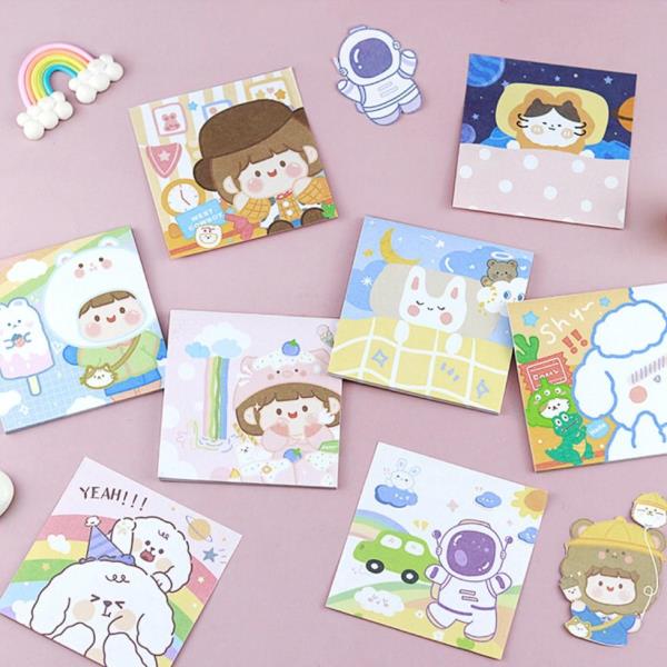 4 Packs Cartoon Bear Sticky Notes