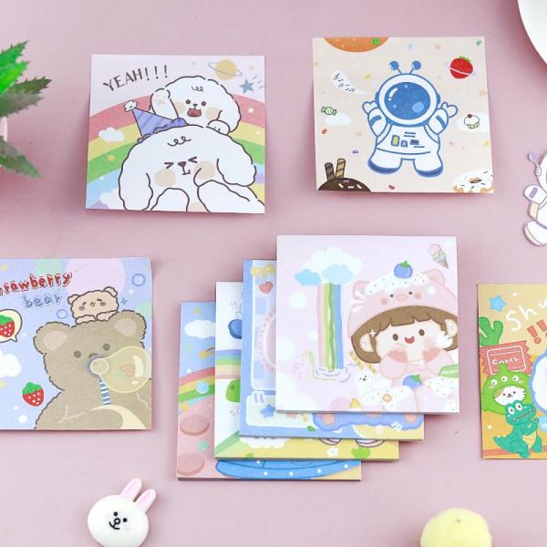 4 Packs Cartoon Bear Sticky Notes