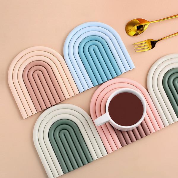 Silicone Rainbow Heat Resistant Coaster