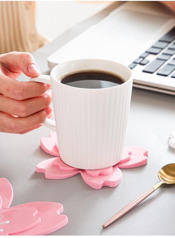 Cherry Blossom Flower PVC Small Coaster