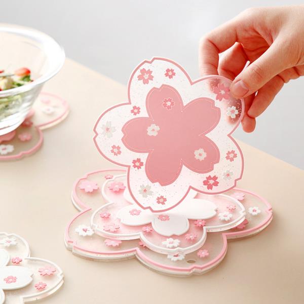 Cherry Blossom PVC Medium Pot Placemat