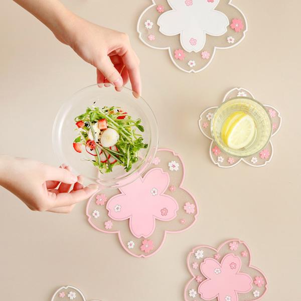 Cherry Blossom PVC Medium Pot Placemat