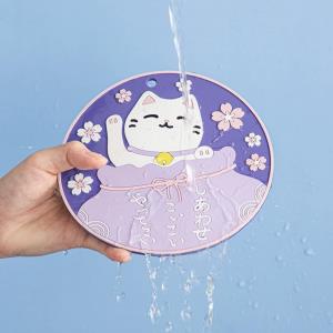 Cherry Blossom Flower PVC Small Coaster