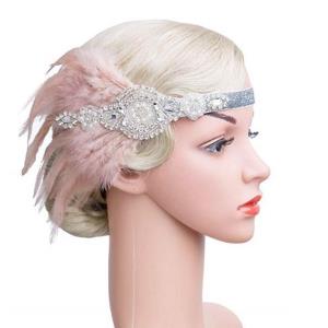 Retro 1920s Elastic Full Crystal Tassel Headband