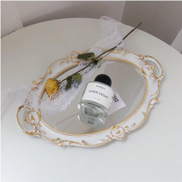 Oval Mirror Decoration Tray Plate