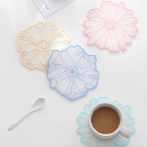 Flower Patterned Heat Resistant Acrylic Coaster