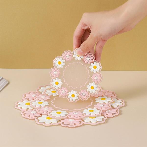 Daisy Flower Silicone Coaster Small Cup Mat