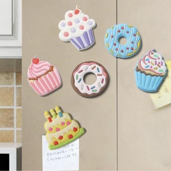 7 Cartoon Dessert Fridge Magnets