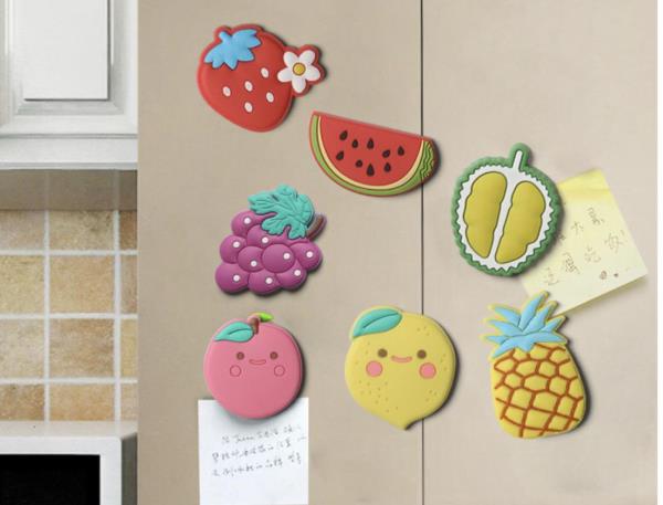 8 Cartoon Fruit Fridge Magnets