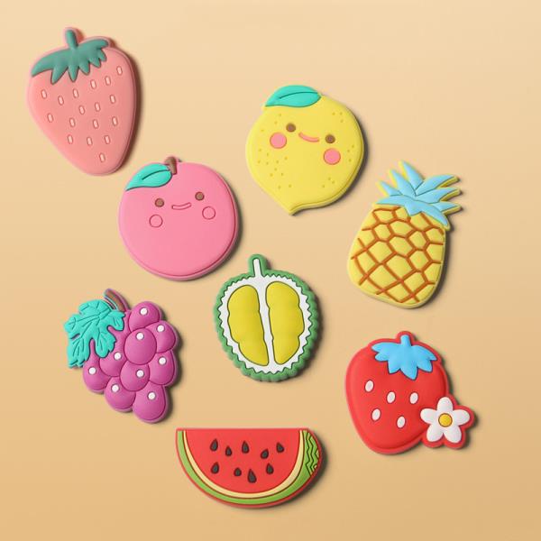 8 Cartoon Fruit Fridge Magnets