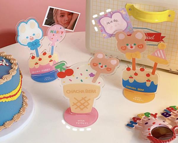 Cartoon Dessert Acrylic Note Photo Stand