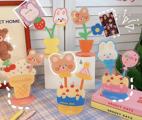 Cartoon Dessert Acrylic Note Photo Stand