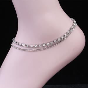 Silver Sea Starfish Multi Layer Anklet