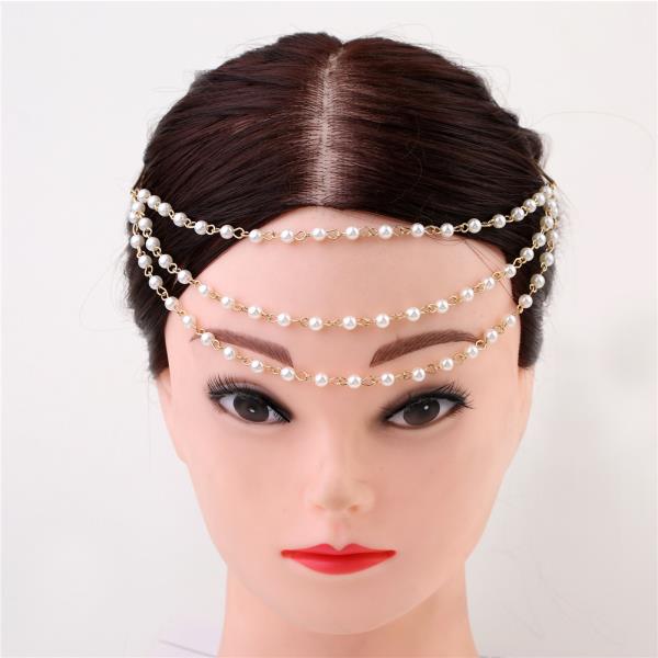 Pearl Tassel Multi Layer Head Chain