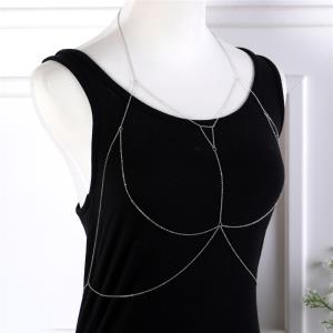 Gothic Crystal Necklace Back Body Chain