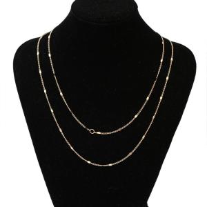 Gold Multi Layer Sequins Necklace 