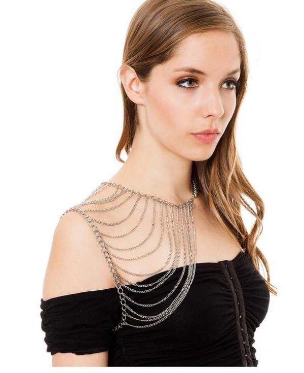 Multi Tassel Shoulder Shawl Chain