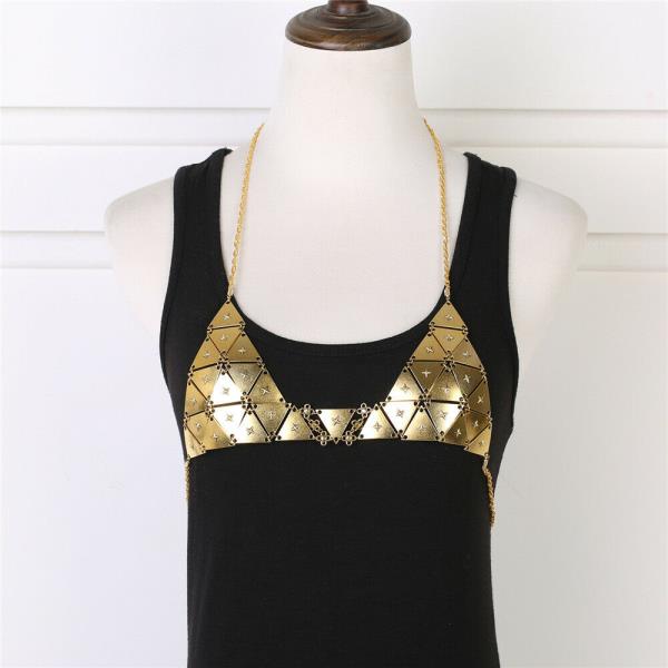 Metal Triangle Bra Chest Body Chain