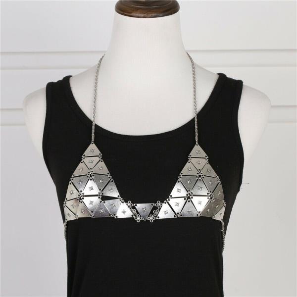 Metal Triangle Bra Chest Body Chain