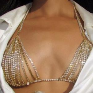 Silver Single Shell Chest Bikini Body Chain