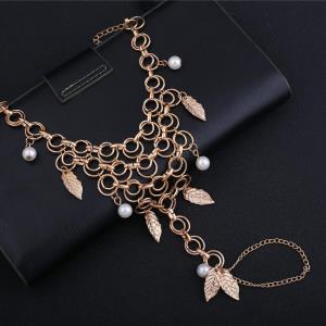 Rhinestone Feather Tassel Anklet