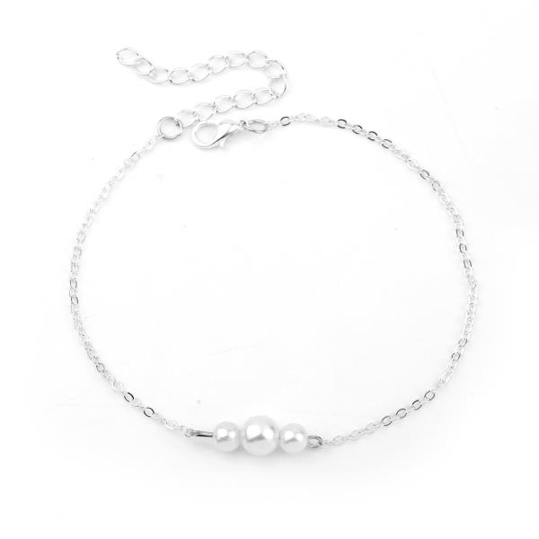 Sweet White Pearl Chain Bracelet