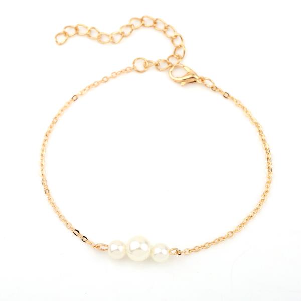 Sweet White Pearl Chain Bracelet