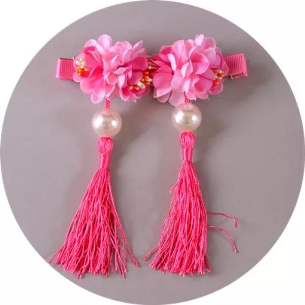 Flower Tassel Hair Pins Dress