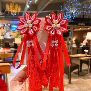 Kids Bow Knot Pendant Bell Hair Pins