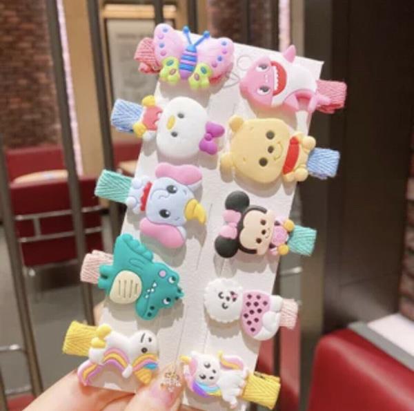 10 Pcs Kids Cartoon Hair Pins