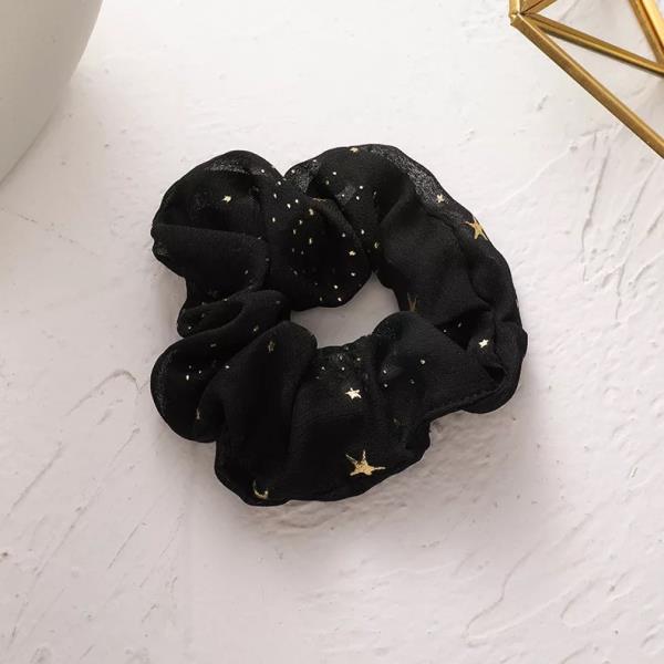  Shinny Chiffon Star Elastic Scrunchies Hair Tie