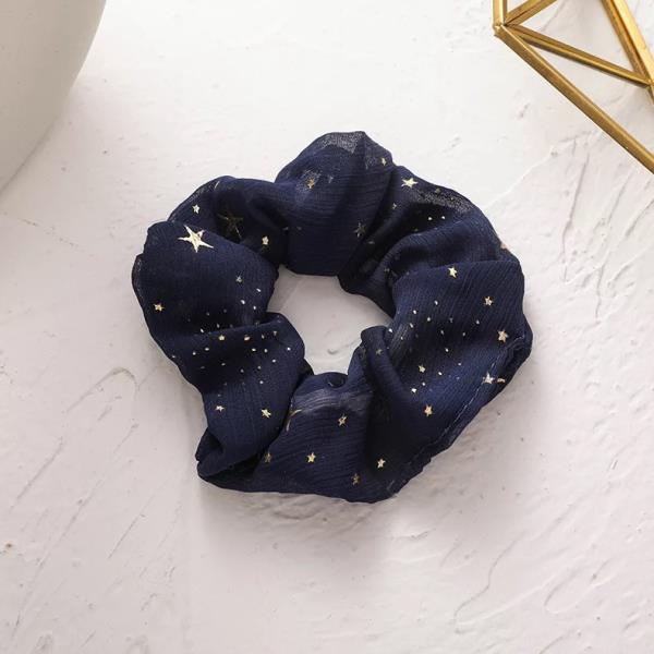  Shinny Chiffon Star Elastic Scrunchies Hair Tie