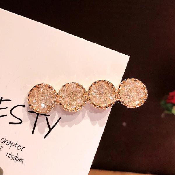 Multicolour Crystal Circle Barrette Hair Pin