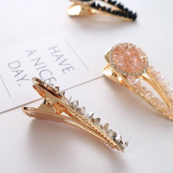 Luxury Round Full Crystal Triangle Hair Pin