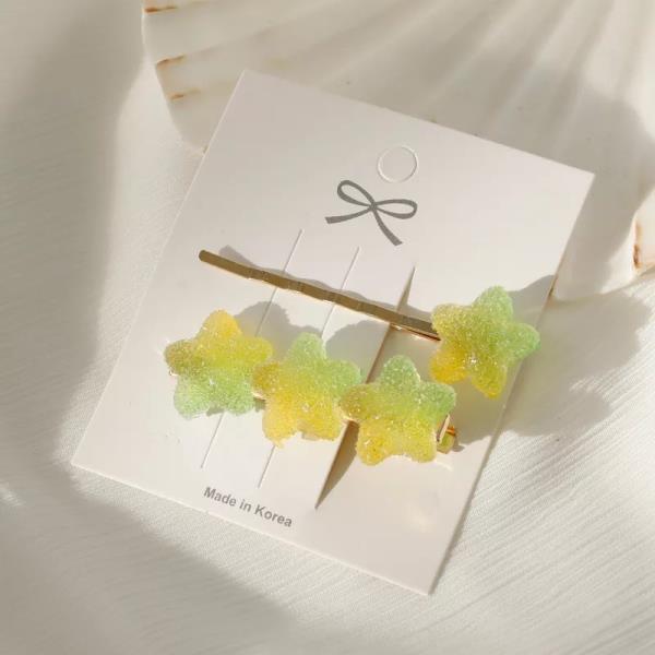 2 Gradient Colour Candy Jelly Fringe Hair Pins