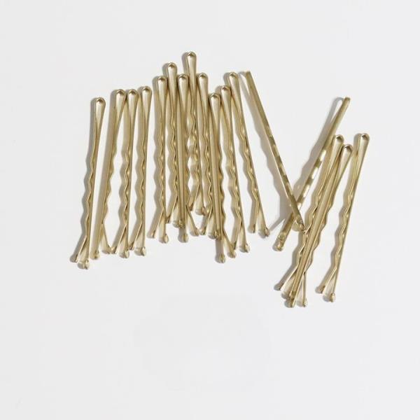 Fringe Gold Black Barrette Hair Pins