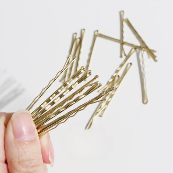 Fringe Gold Black Barrette Hair Pins