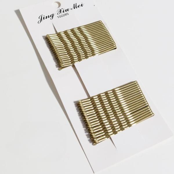 Fringe Gold Black Barrette Hair Pins