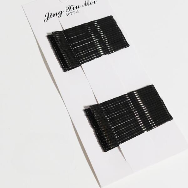 Fringe Gold Black Barrette Hair Pins