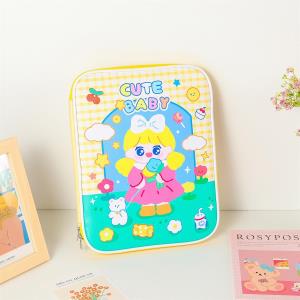 11 Inch PVC Cartoon Transparent Tablet Bag