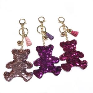 Candy Colour Crystal Tassel Keychain