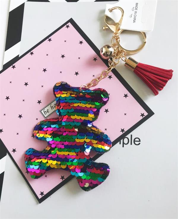 Bling Bling Shining Bear Tassel Keyring