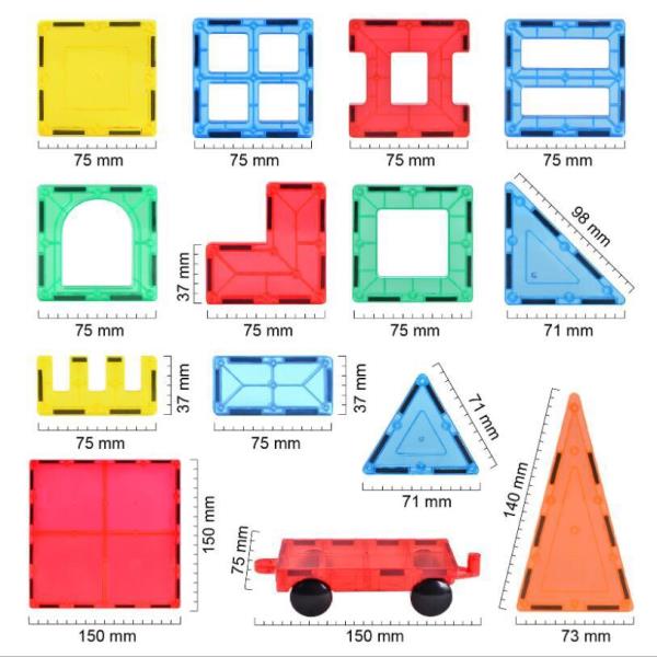 Rainbow Magnetic Tile Blocks