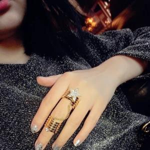 4 Pcs Silver Cool Midi Finger Knuckle Ring Set