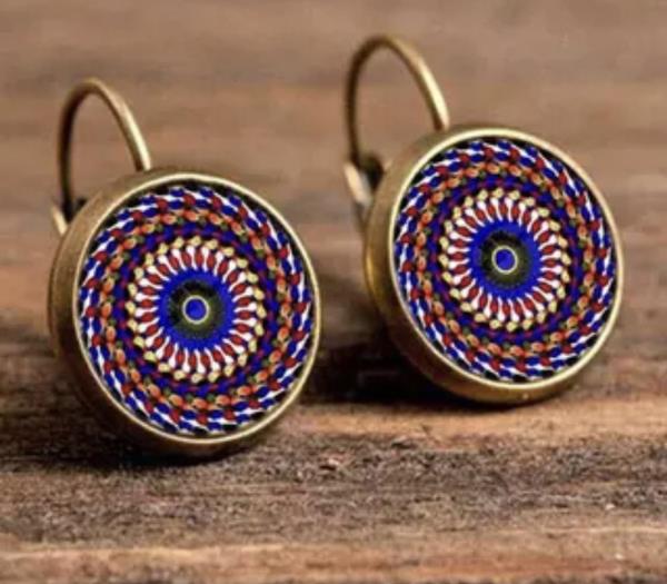 Retro Multicolour Circle Studs