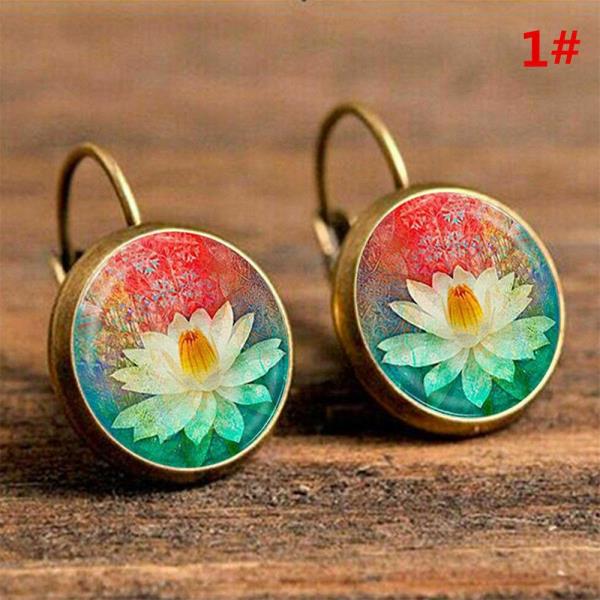 Retro Multicolour Circle Studs