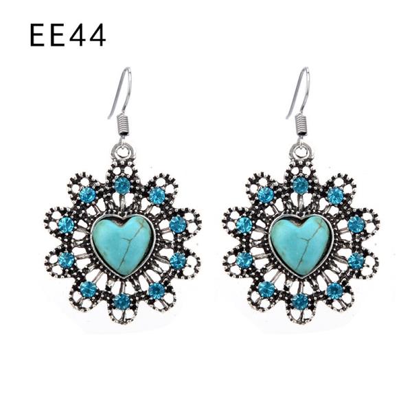 Retro Bohemian Turquoise Dangle Earrings