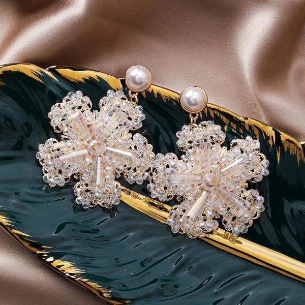 Luxury Snowflake Dangle Earrings